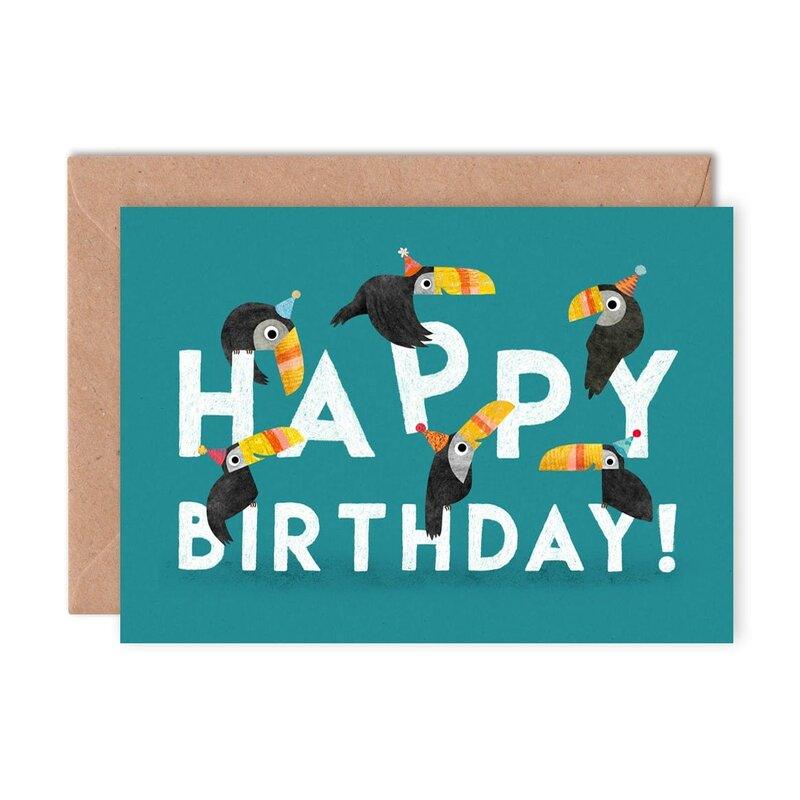 Kaart Happy Birthday | Toekans