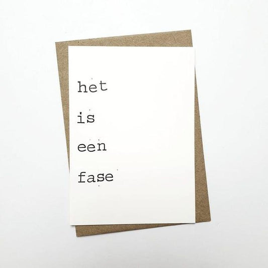 Kaart Het Is Een Fase