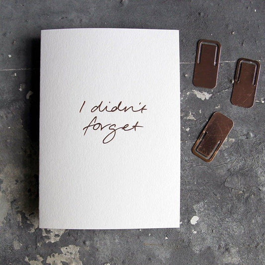 Kaart I Didn't Forget