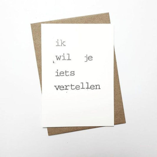 Kaart Ik Wil Je Iets Vertellen