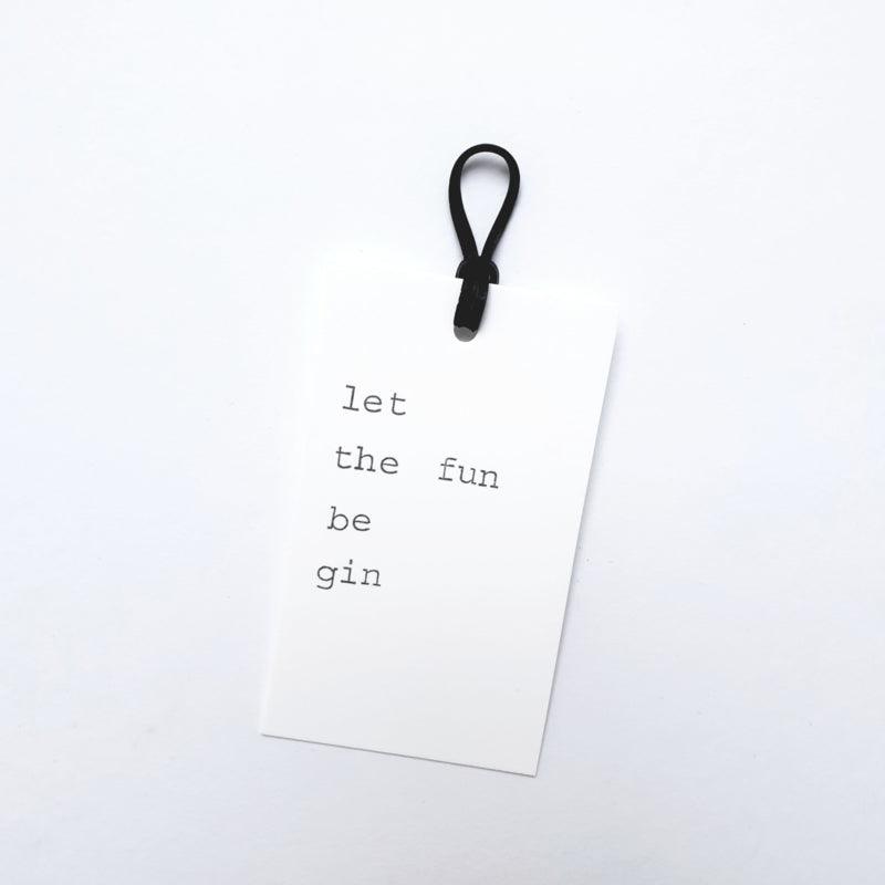 Kaart Let the fun be gin