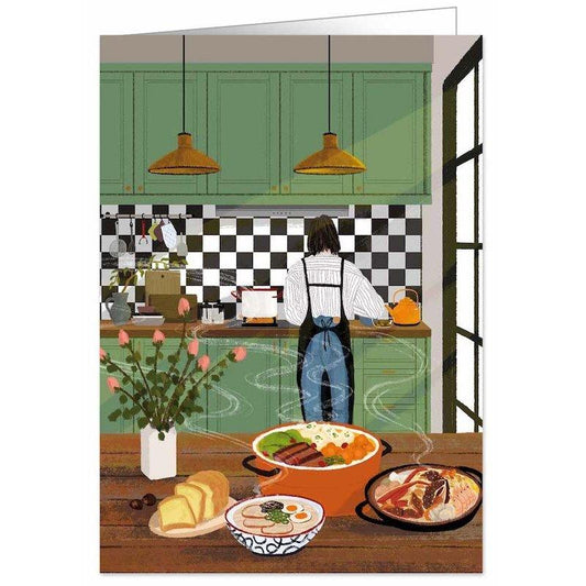 Kaart Woman Cooking