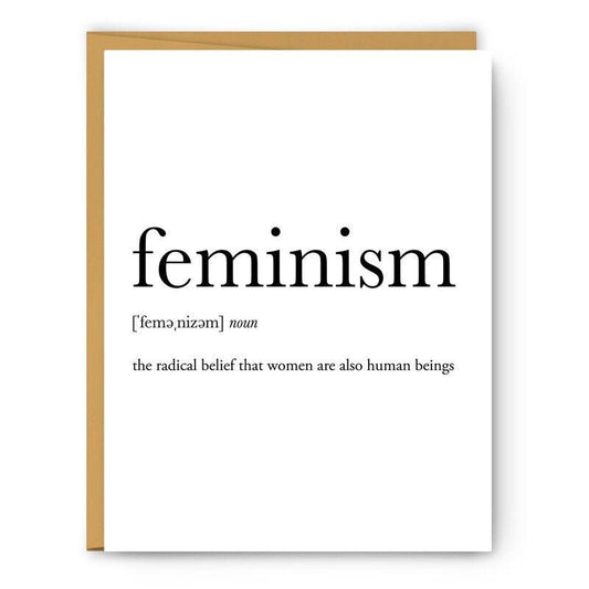 Kaart Woordenboekdefinitie Feminism