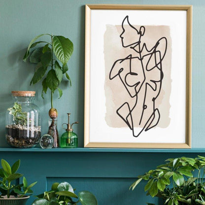 Vrouwelijke Voorkant Waterverf Print | 30x40