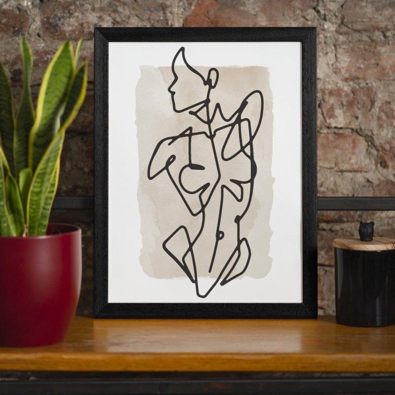 Vrouwelijke Voorkant Waterverf Print | 30x40